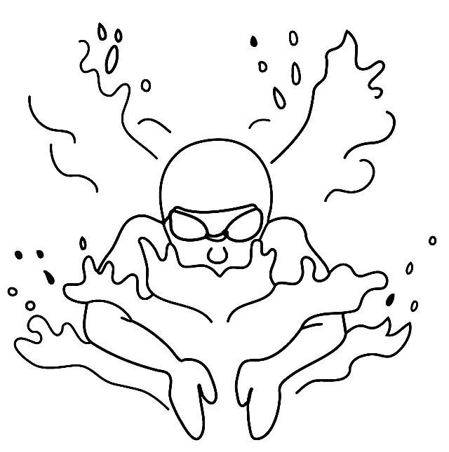 Swimming Coloring Pages 21