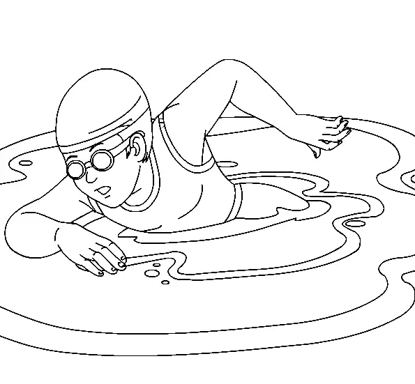 Swimming Coloring Pages 4