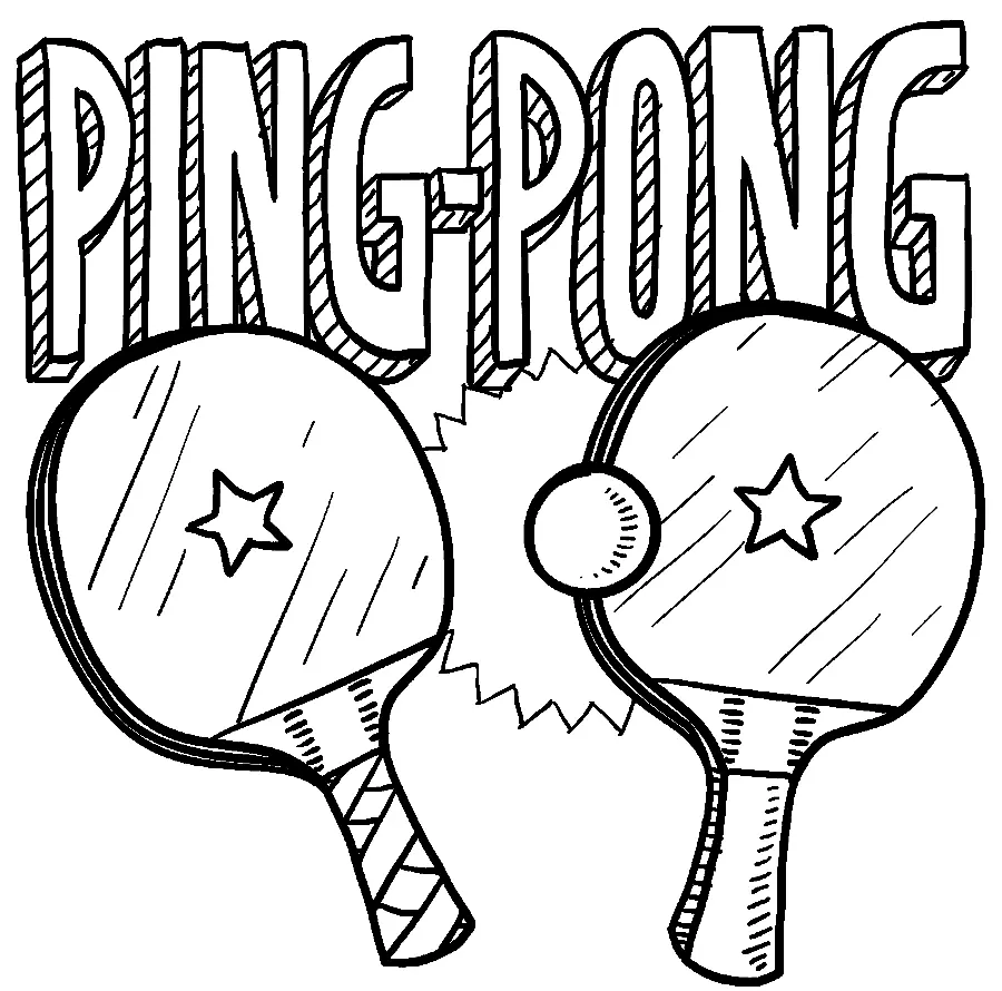 Table Tennis Coloring Pages 4