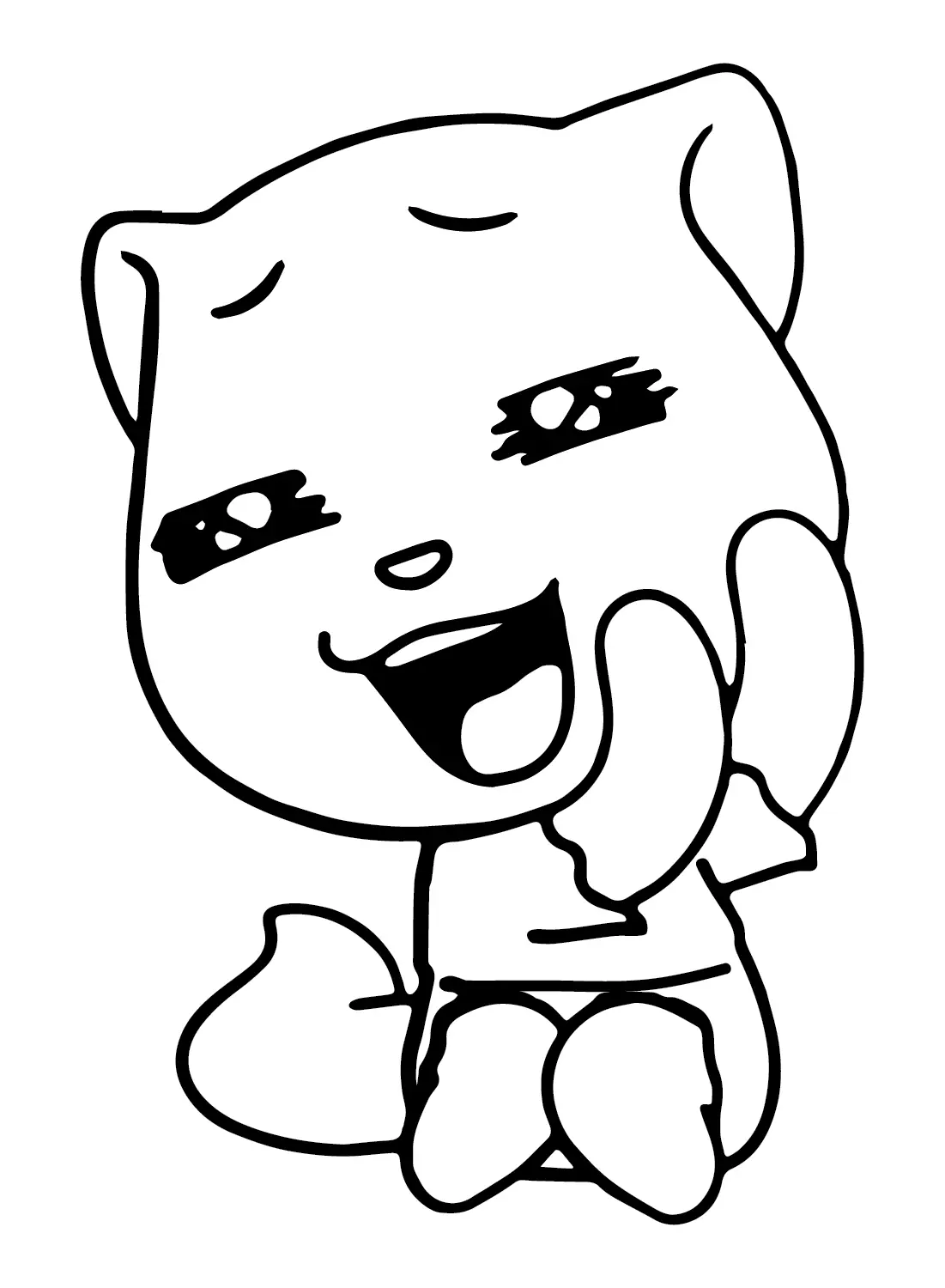 Talking Angela Coloring Pages 4