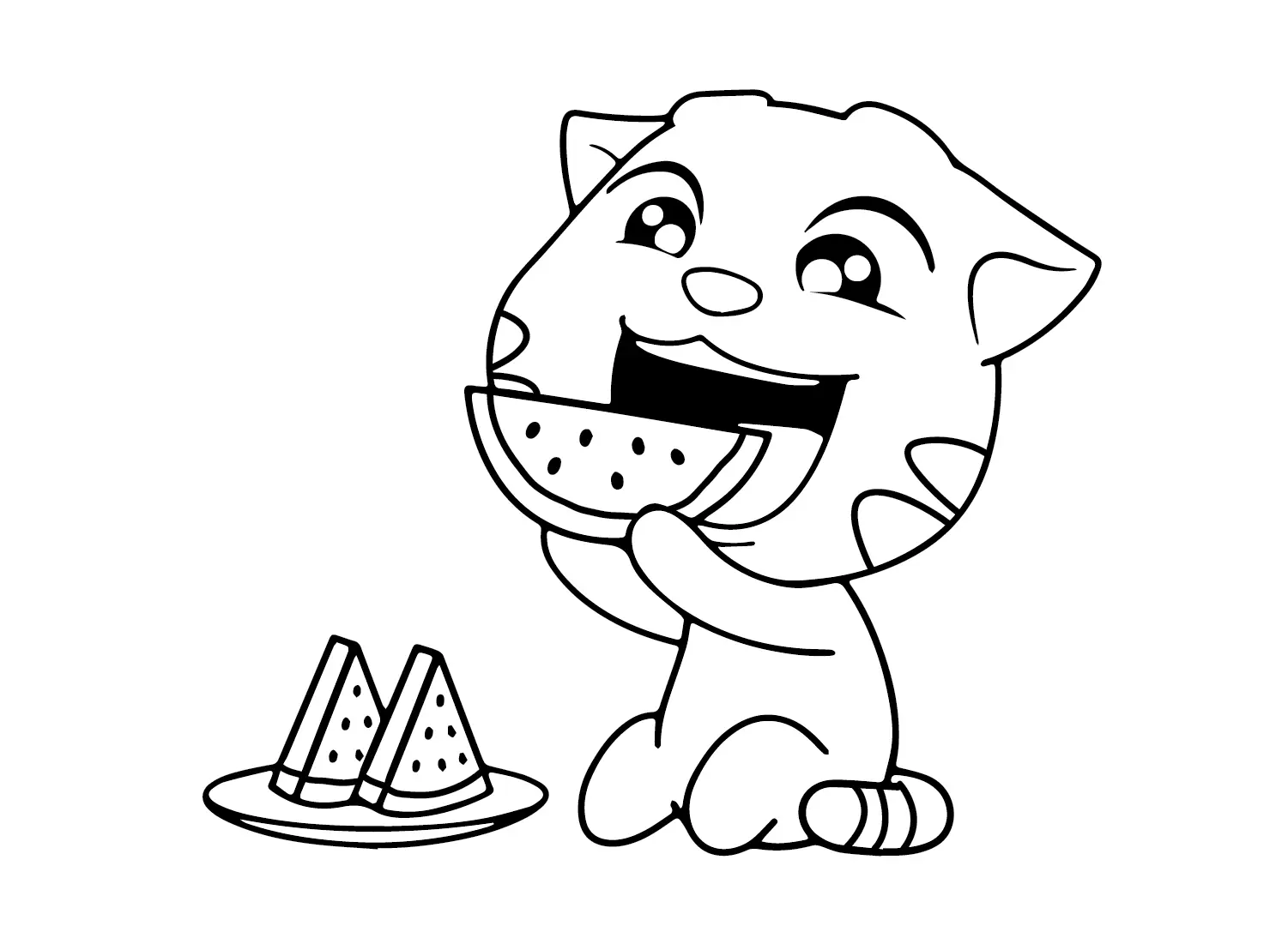 Talking Tom Coloring Pages 14