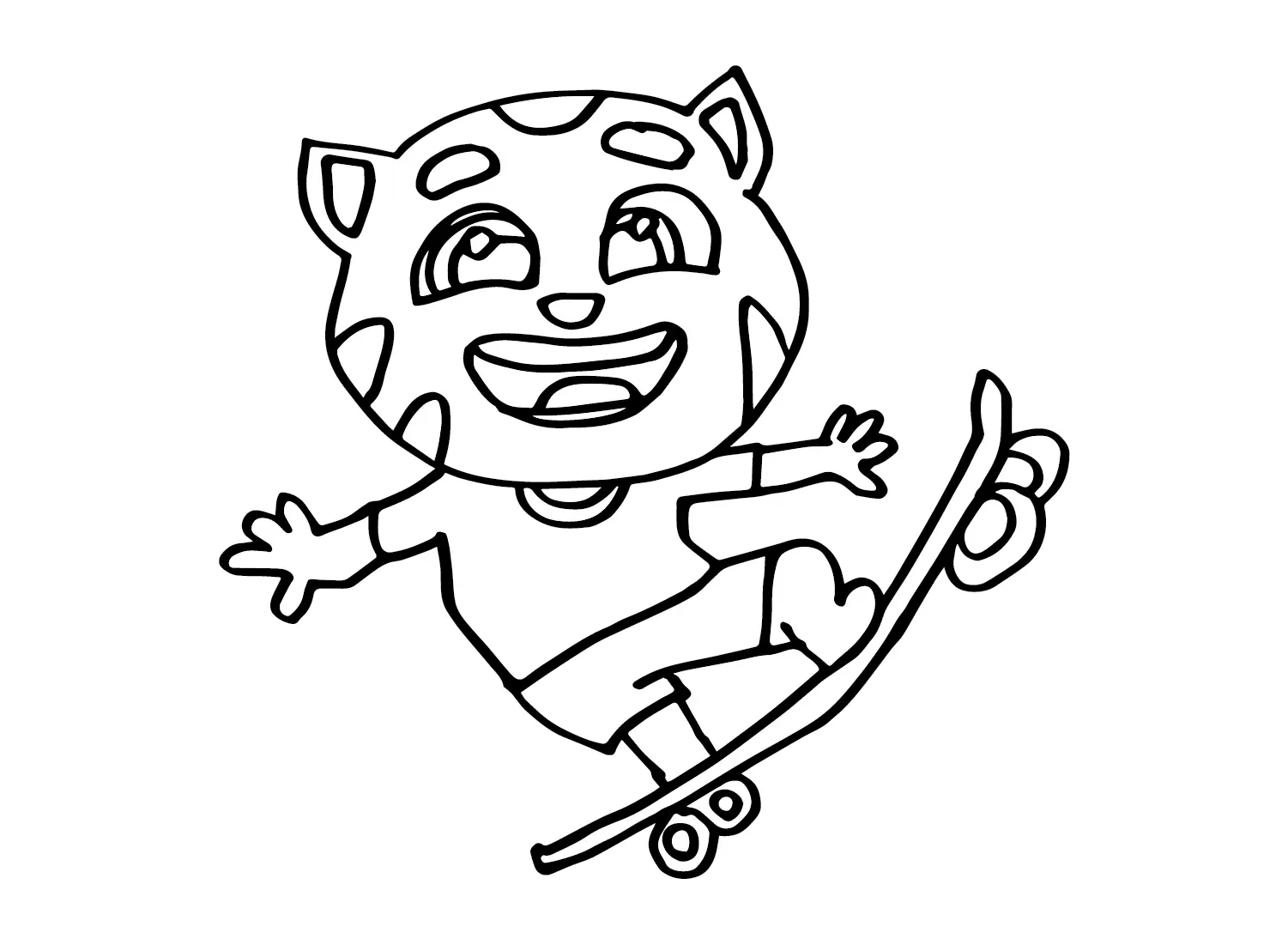 Talking Tom Coloring Pages 22