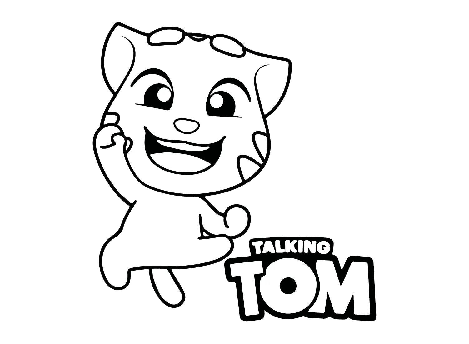 Talking Tom Coloring Pages 7