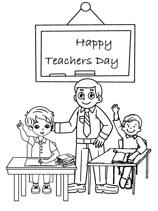 Teachers Day Coloring Pages