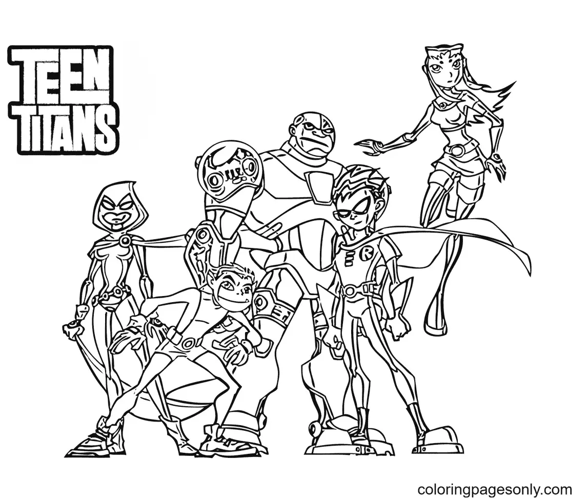 Teen Titans Go Coloring Pages 55