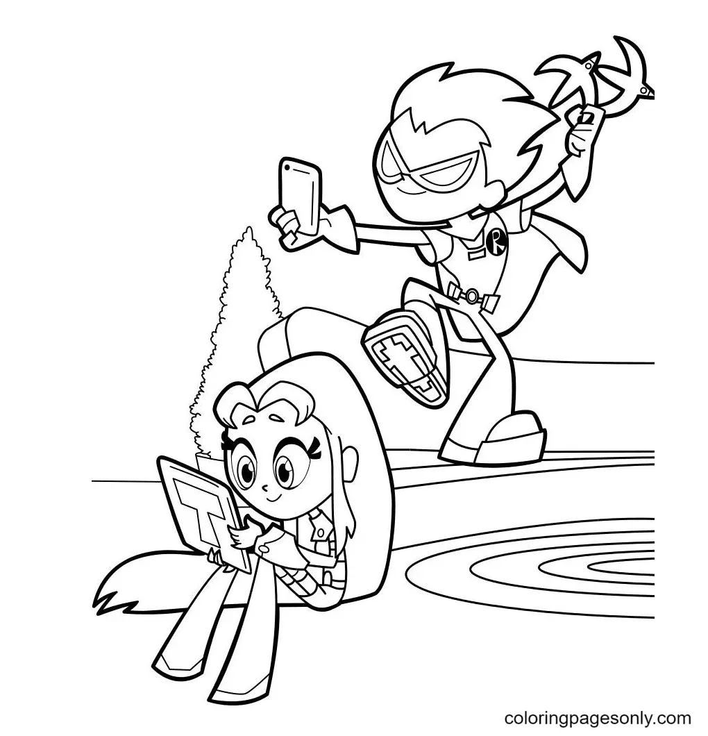 Teen Titans Go Coloring Pages 63