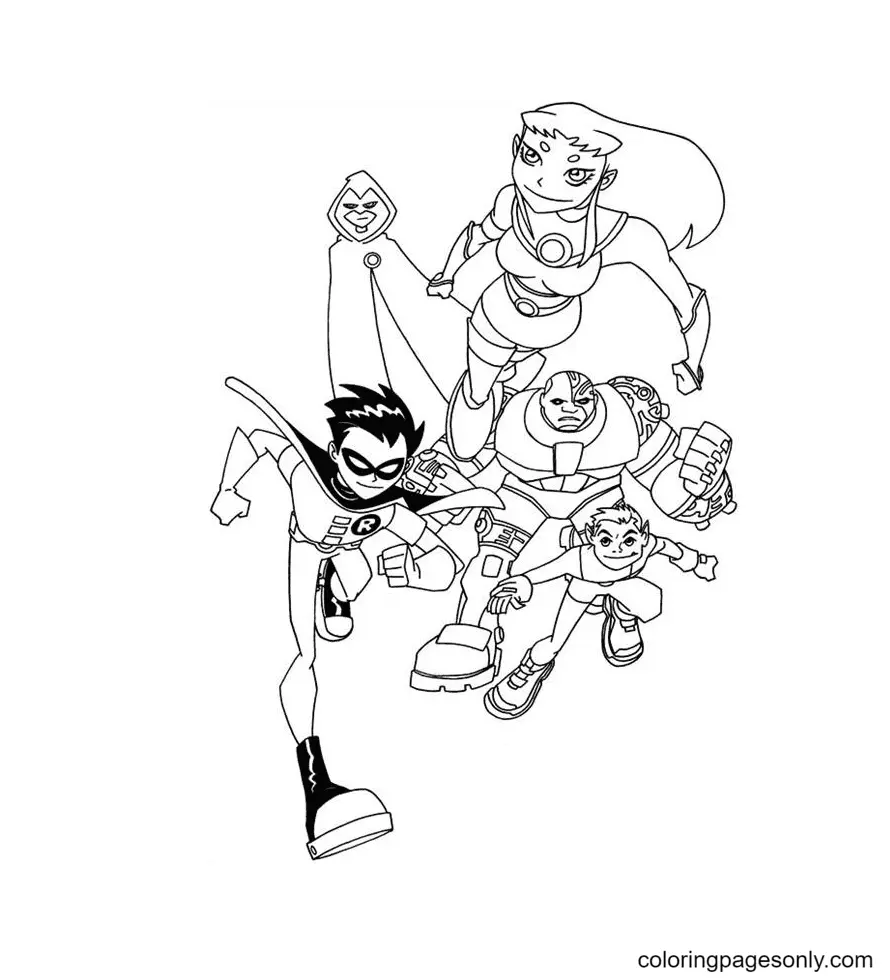 Teen Titans Go Coloring Pages 73