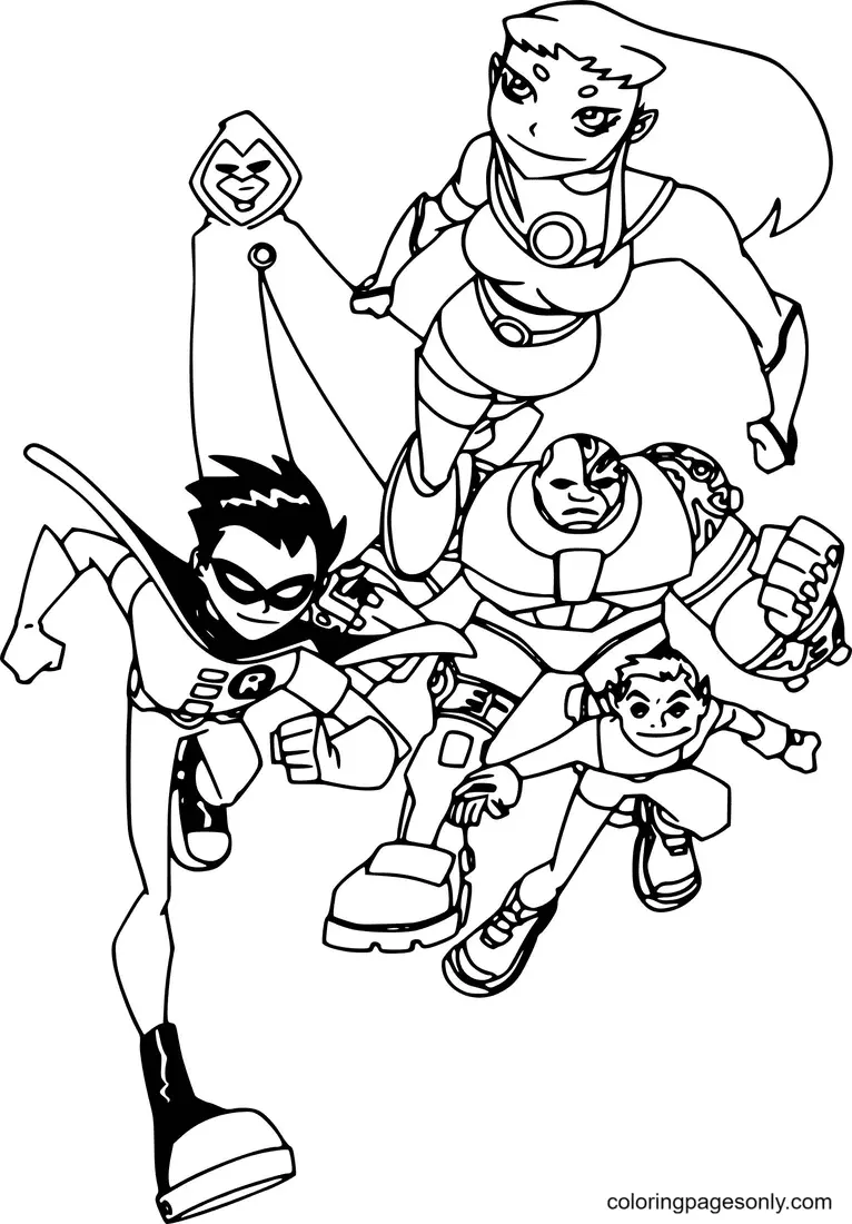 Teen Titans Go Coloring Pages