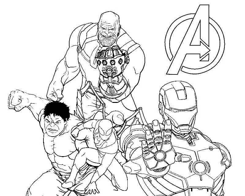 Desenhos de Thanos Para Colorir 17