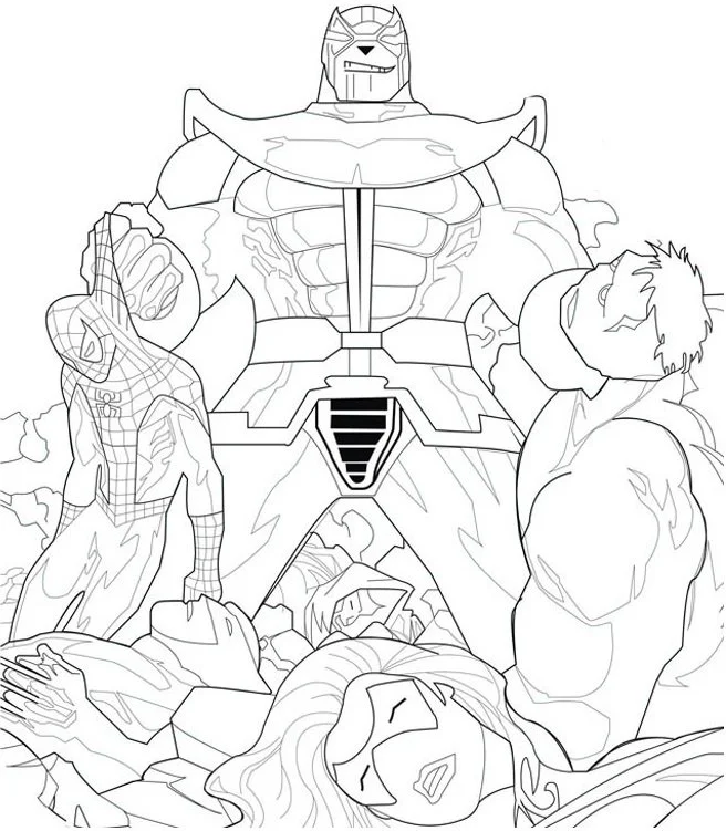 Thanos Coloring Pages 8