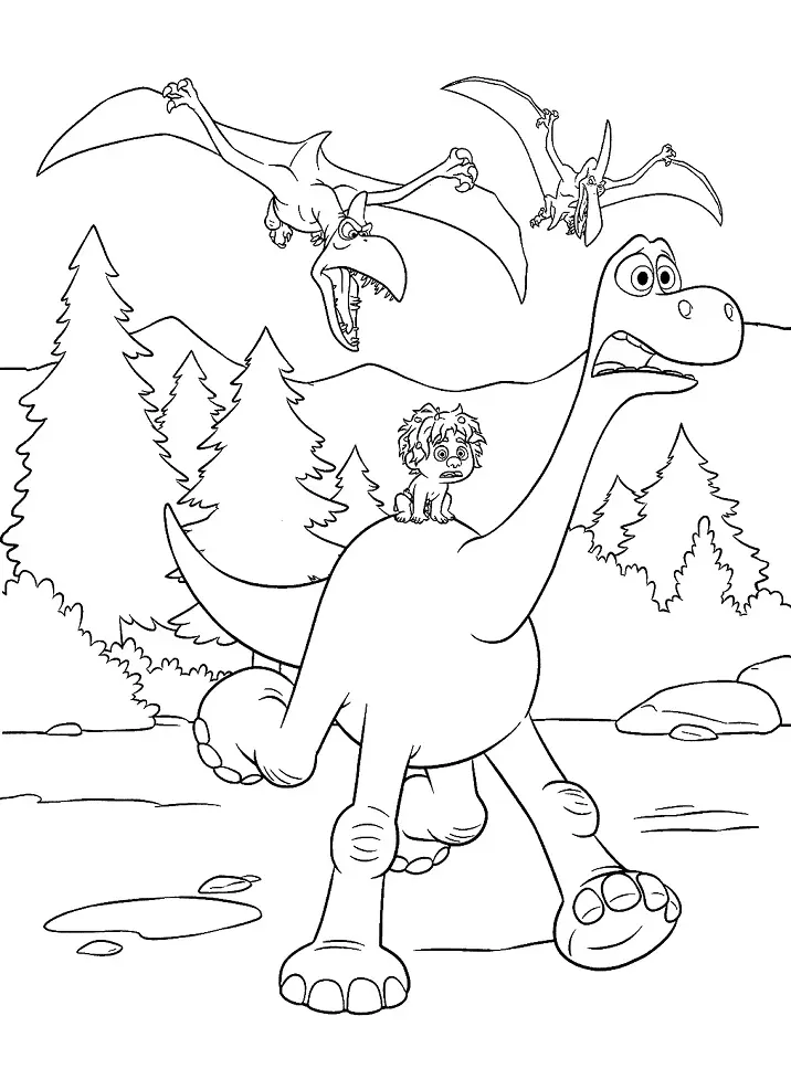 The Good Dinosaur Coloring Pages 14