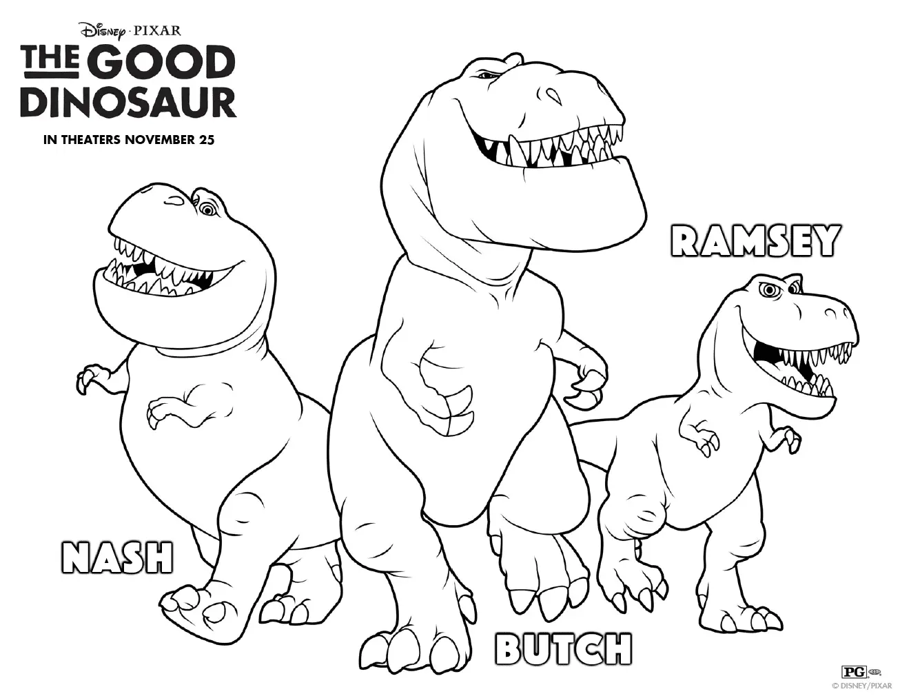 The Good Dinosaur Coloring Pages 2