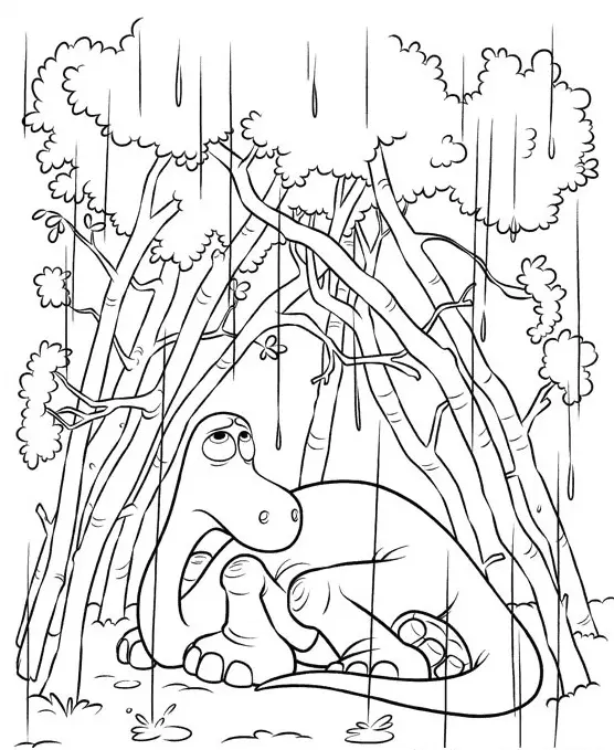 The Good Dinosaur Coloring Pages 45