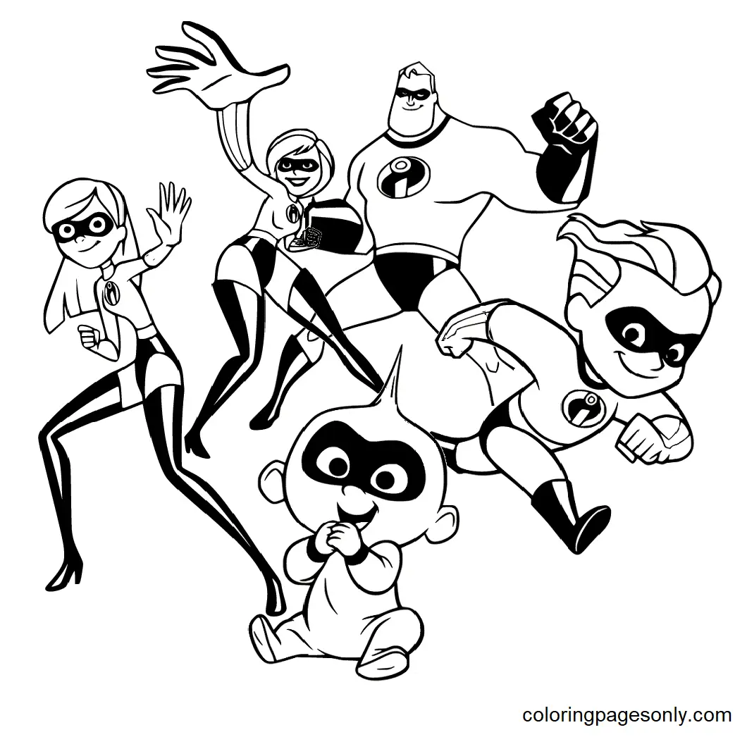 The Incredibles Coloring Pages 1