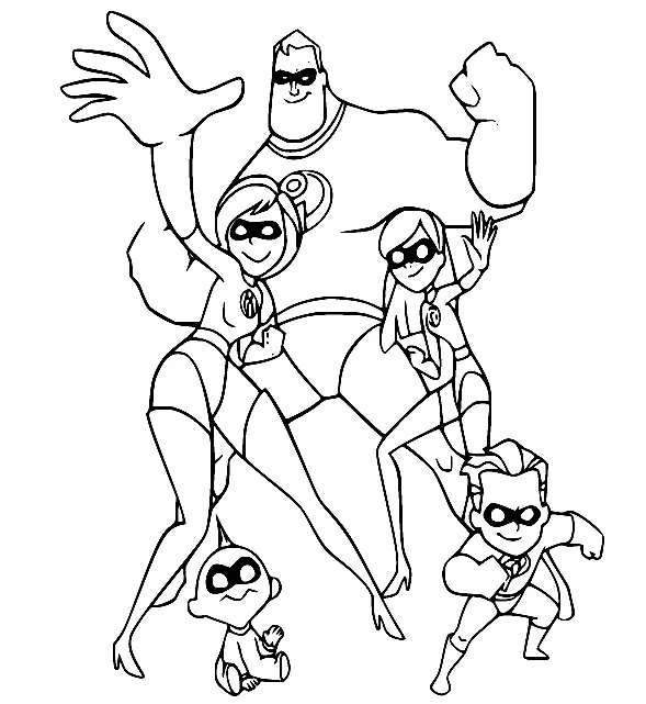 The Incredibles Coloring Pages 11