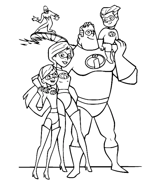 The Incredibles Coloring Pages 7