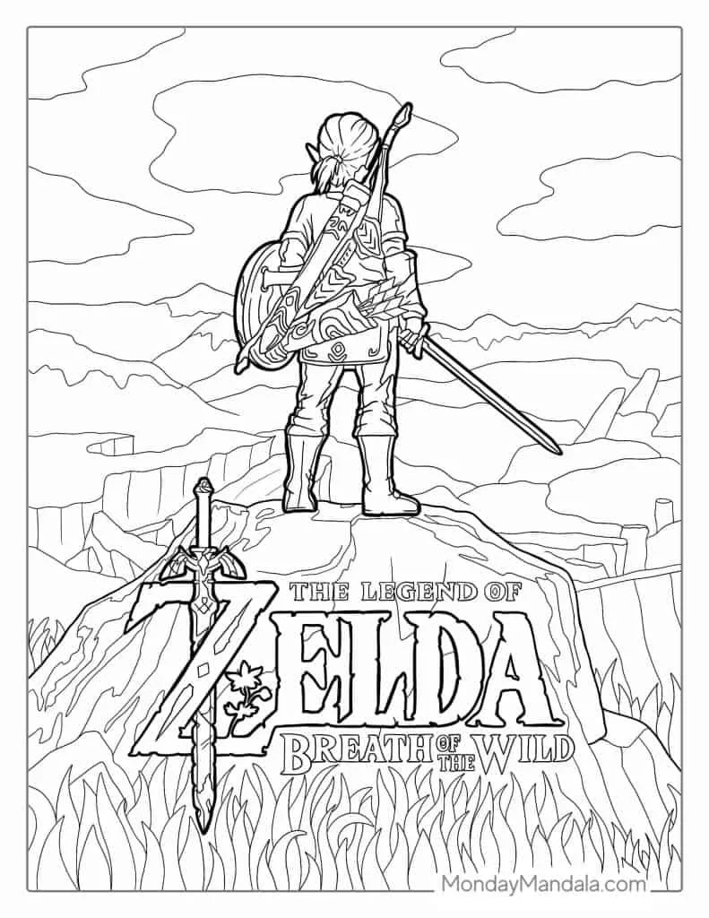 The Legend Of Zelda Tears Of The Kingdom Coloring Pages 1