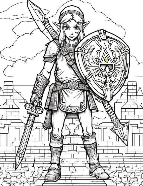 The Legend Of Zelda Tears Of The Kingdom Coloring Pages 2