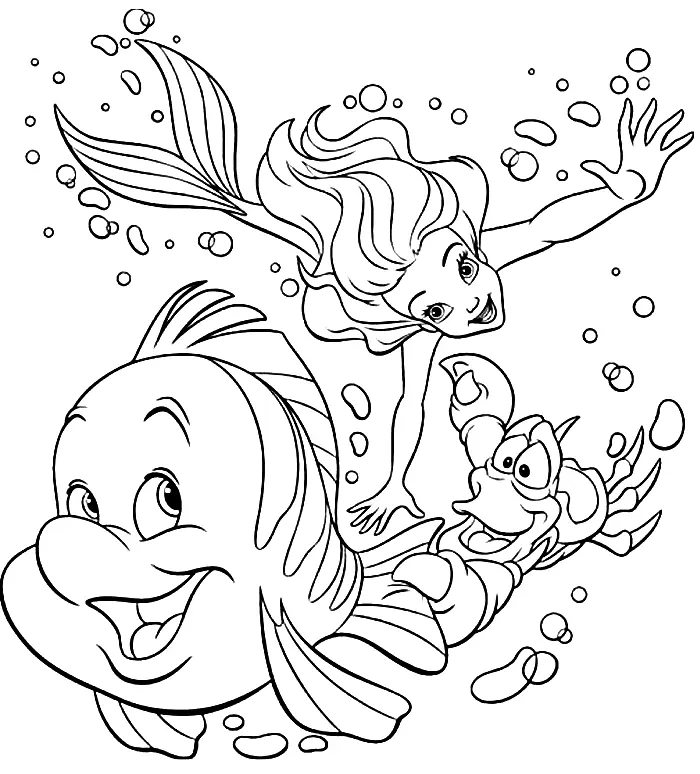 The Little Mermaid Coloring Pages 14