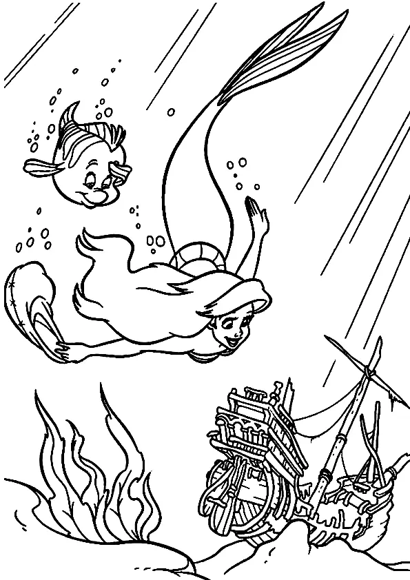 The Little Mermaid Coloring Pages 33