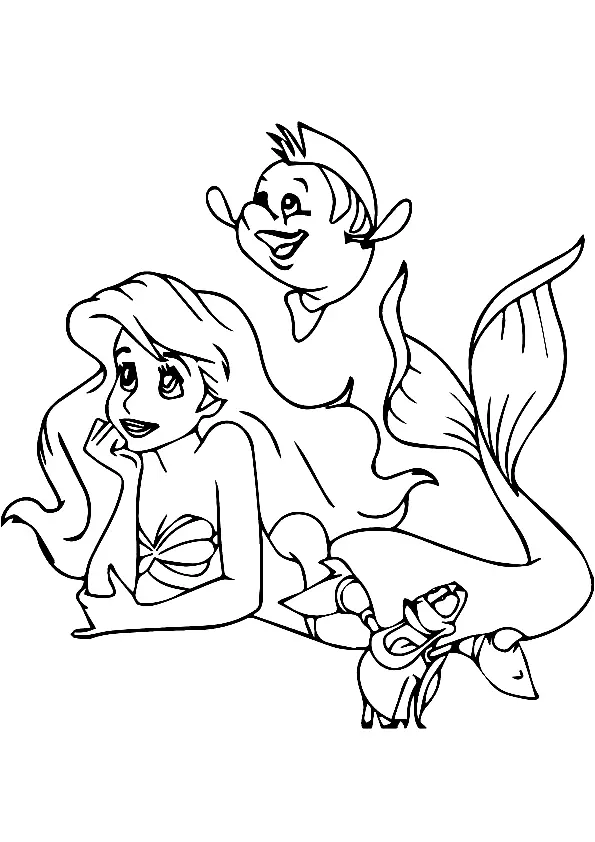 The Little Mermaid Coloring Pages 49