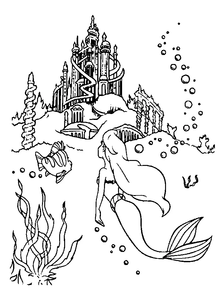 The Little Mermaid Coloring Pages 52