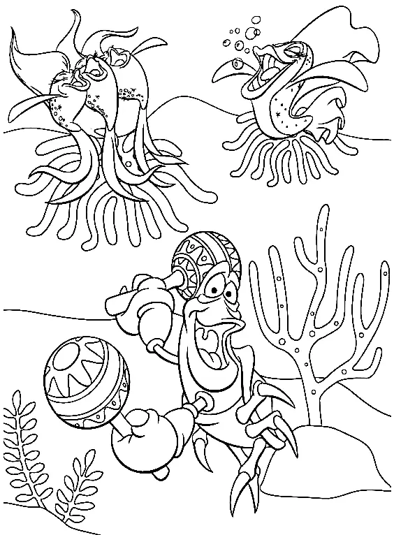 Desenhos de A Pequena Sereia Para Colorir