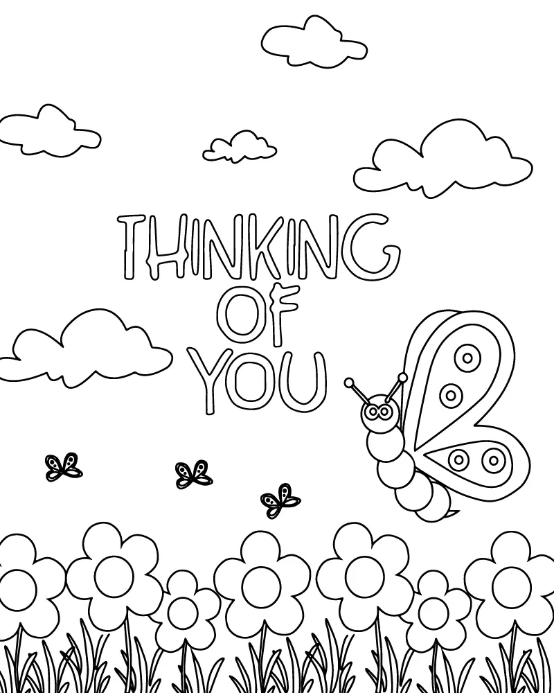 Thinking Of You Coloring Pages 16