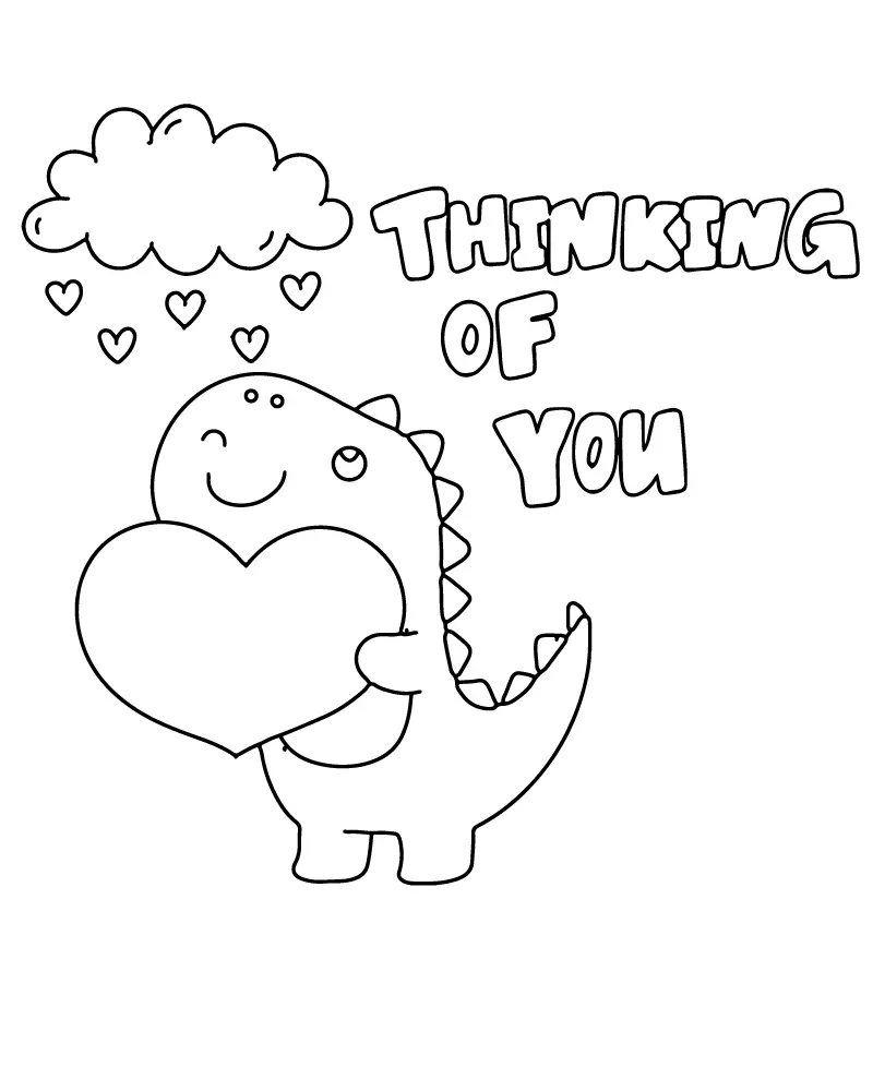 Thinking Of You Coloring Pages 17