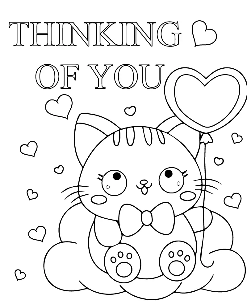Thinking Of You Coloring Pages 18