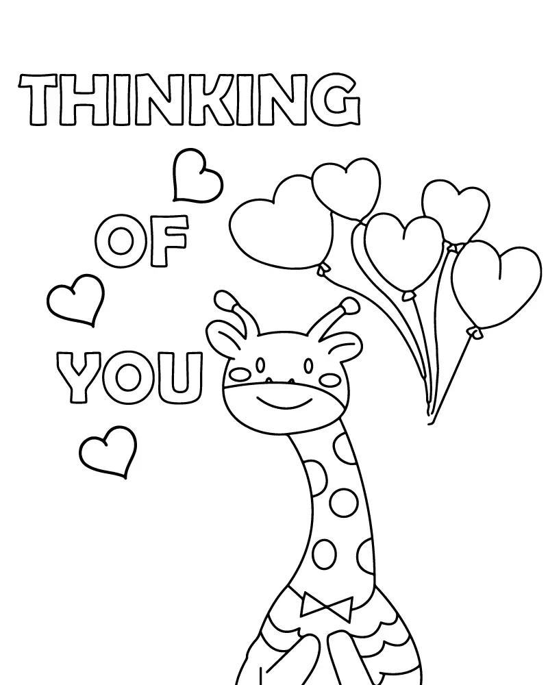 Thinking Of You Coloring Pages 19