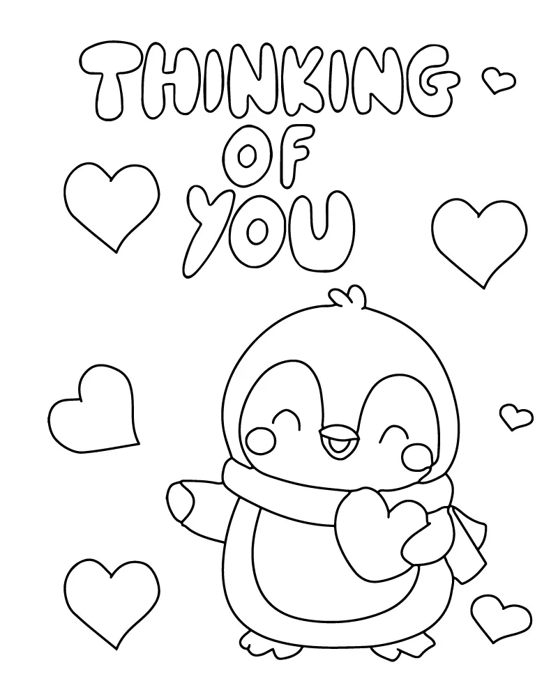 Thinking Of You Coloring Pages 2