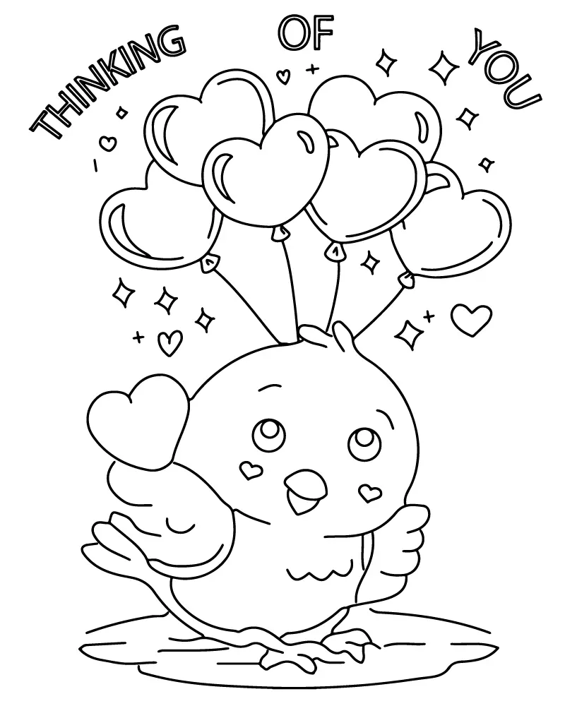 Thinking Of You Coloring Pages 4