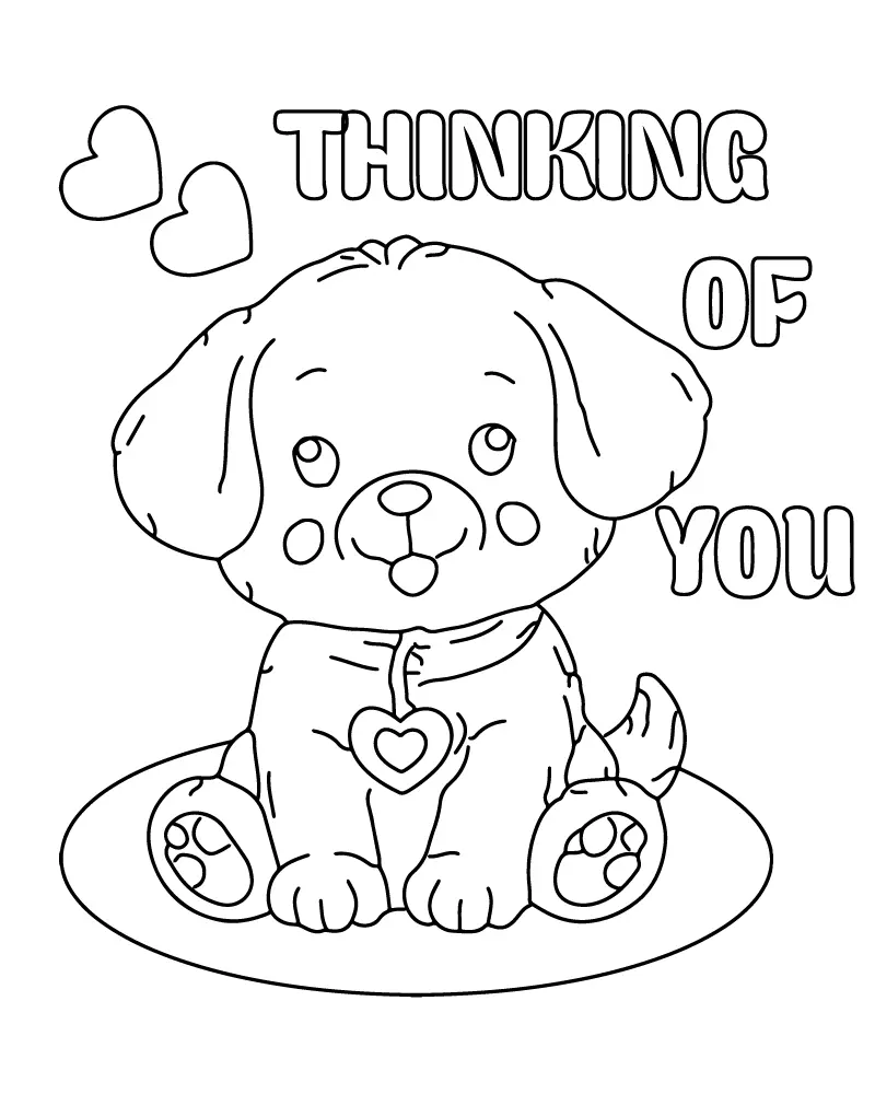 Thinking Of You Coloring Pages 6