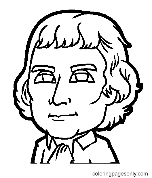 Desenhos de Thomas Jefferson Para Colorir