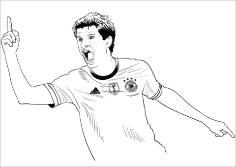 Desenhos de Thomas Muller Para Colorir