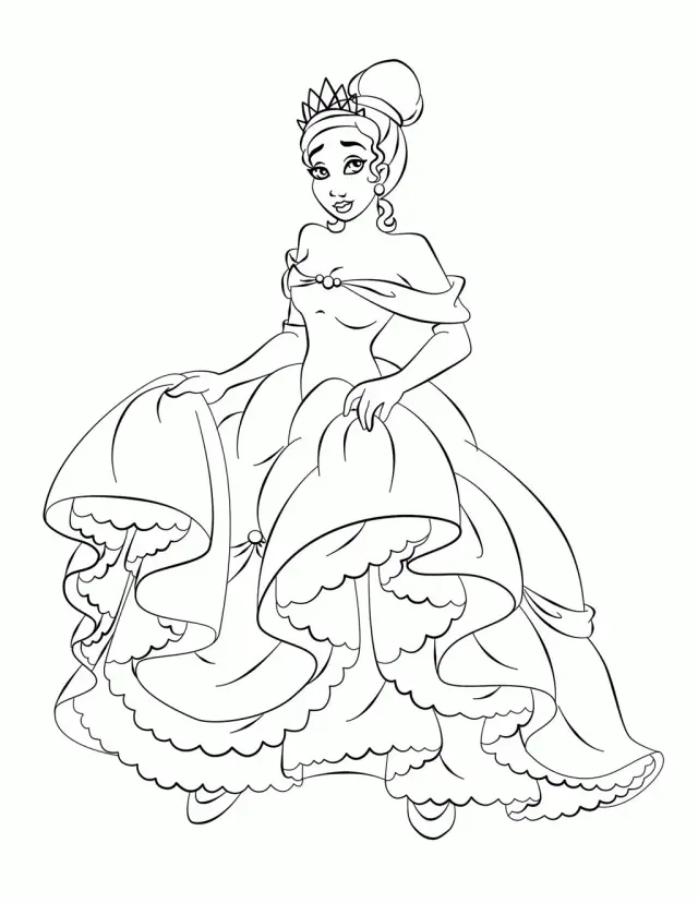 Tiana Coloring Pages 21