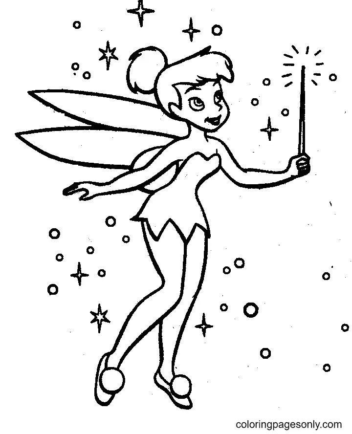 Desenhos de Tinkerbell Para Colorir 49