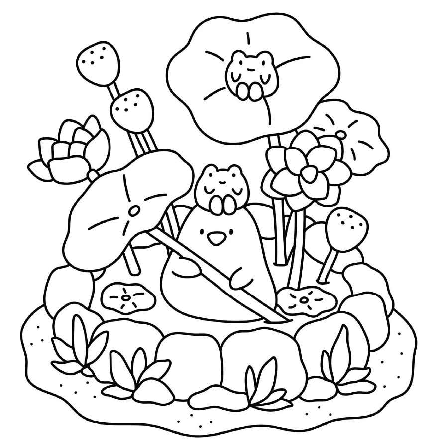 Digitale Ausmalbilder Kleine Garten 15
