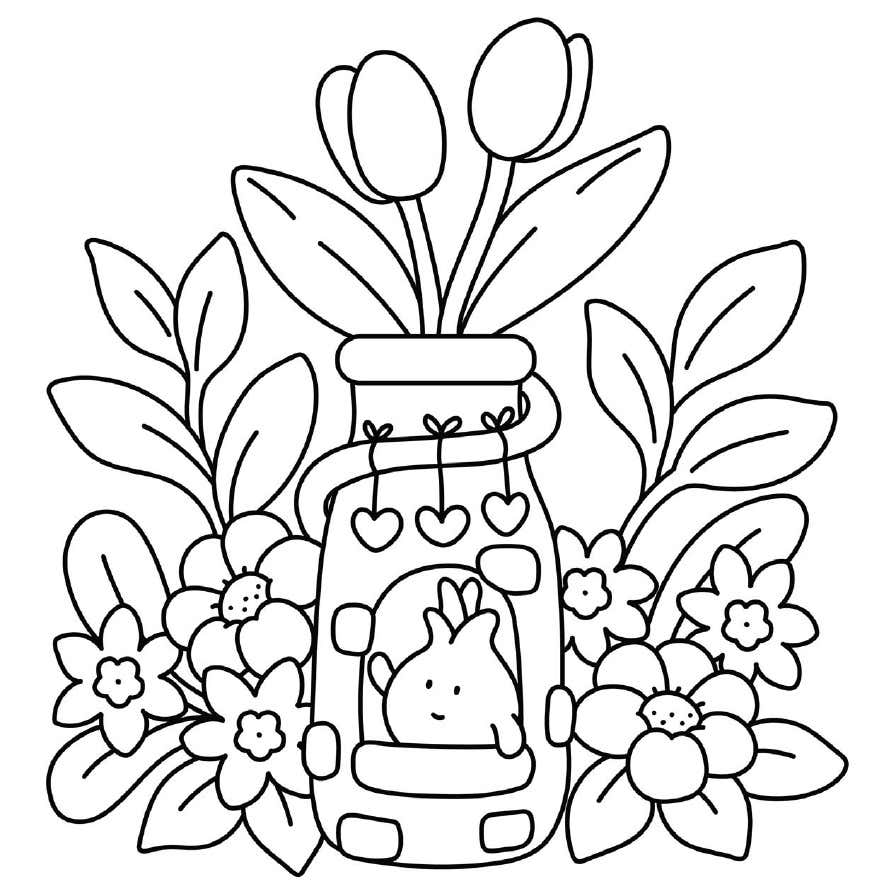 Digitale Ausmalbilder Kleine Garten 18