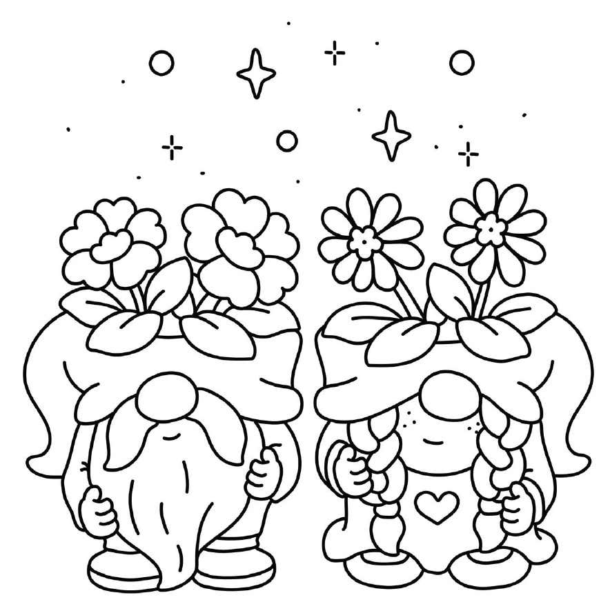 Digitale Ausmalbilder Kleine Garten 19