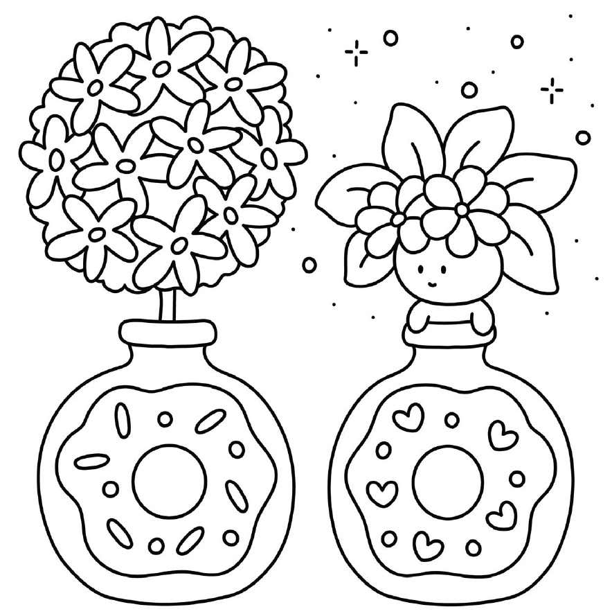 Digitale Ausmalbilder Kleine Garten 24