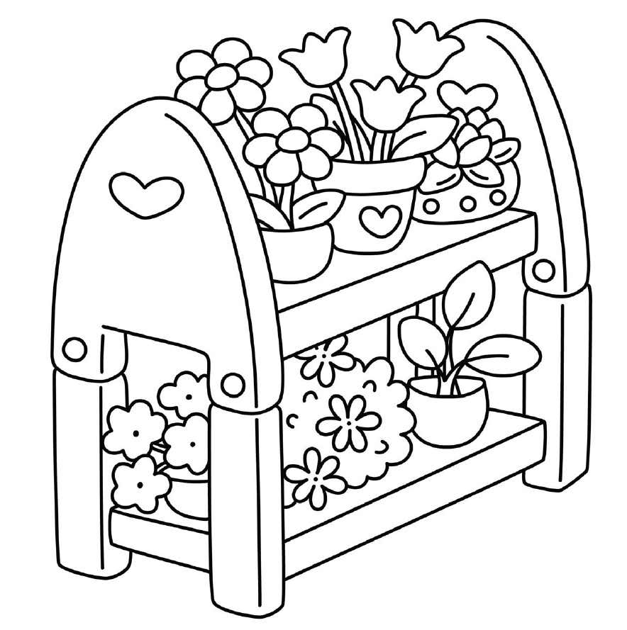 Digitale Ausmalbilder Kleine Garten 25