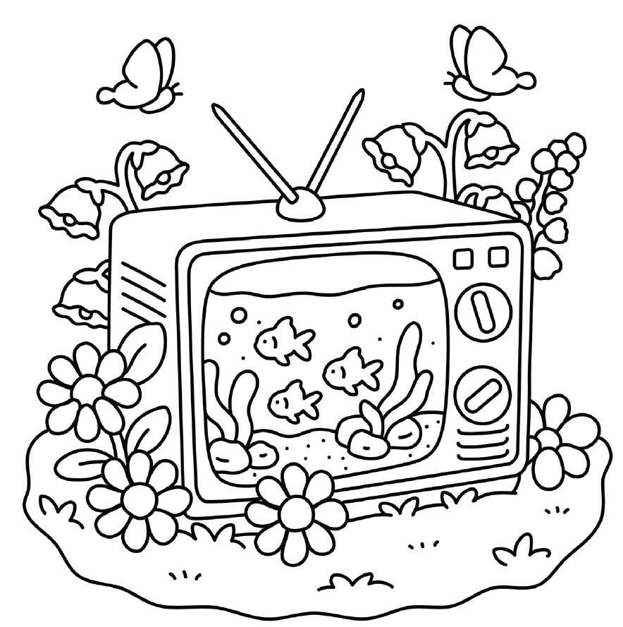 Digitale Ausmalbilder Kleine Garten 27