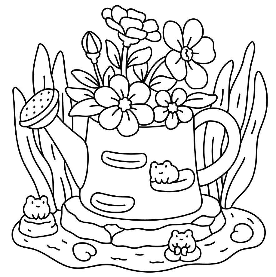 Digitale Ausmalbilder Kleine Garten 30