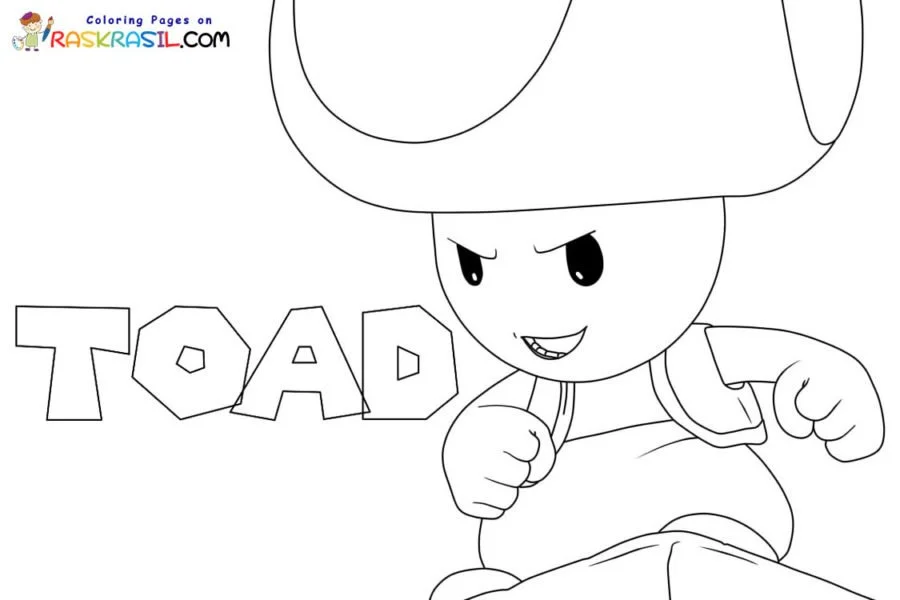 Desenhos de Toad Mario Para Colorir 1