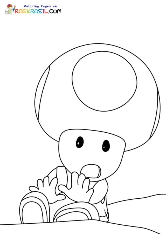 Desenhos de Toad Mario Para Colorir 13