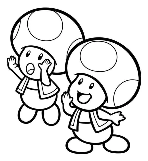 Desenhos de Toad Mario Para Colorir 15