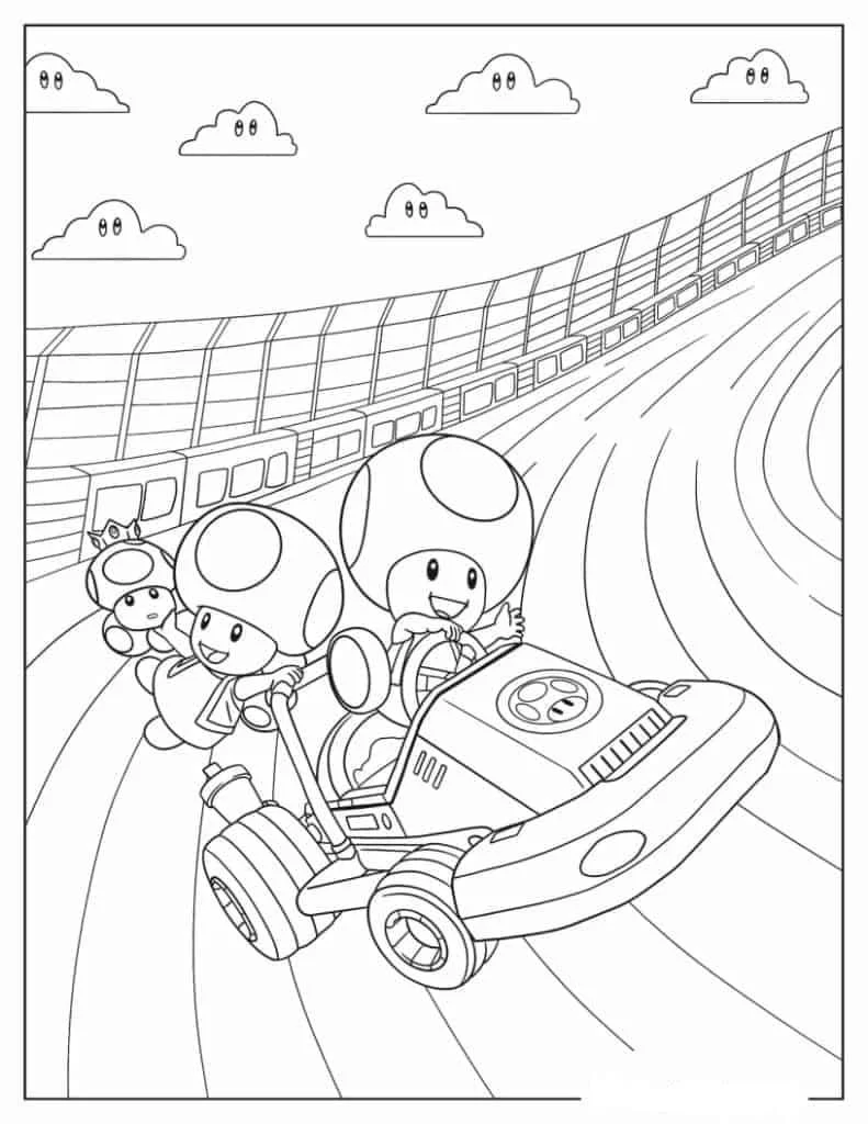 Desenhos de Toad Mario Para Colorir 16