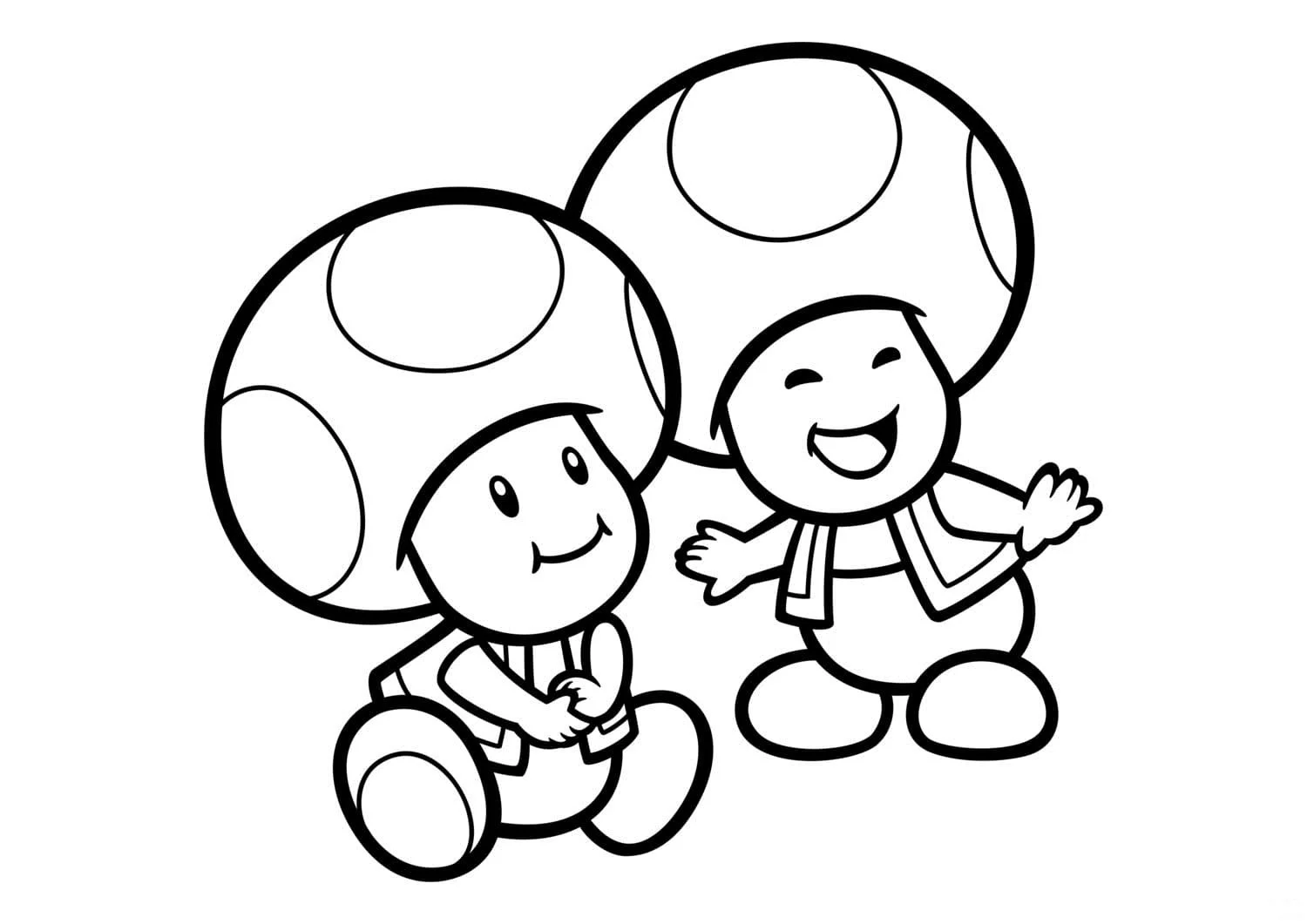 Desenhos de Toad Mario Para Colorir 21